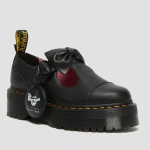 Dr. Martens X Lazy Oaf Bethan Mary Jane Shoes Limited edition Removable bow NEW